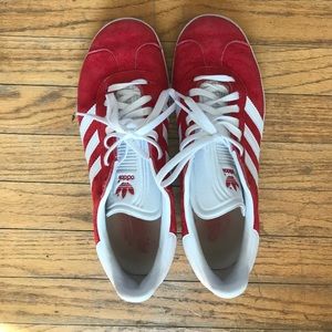 Red adidas sneakers